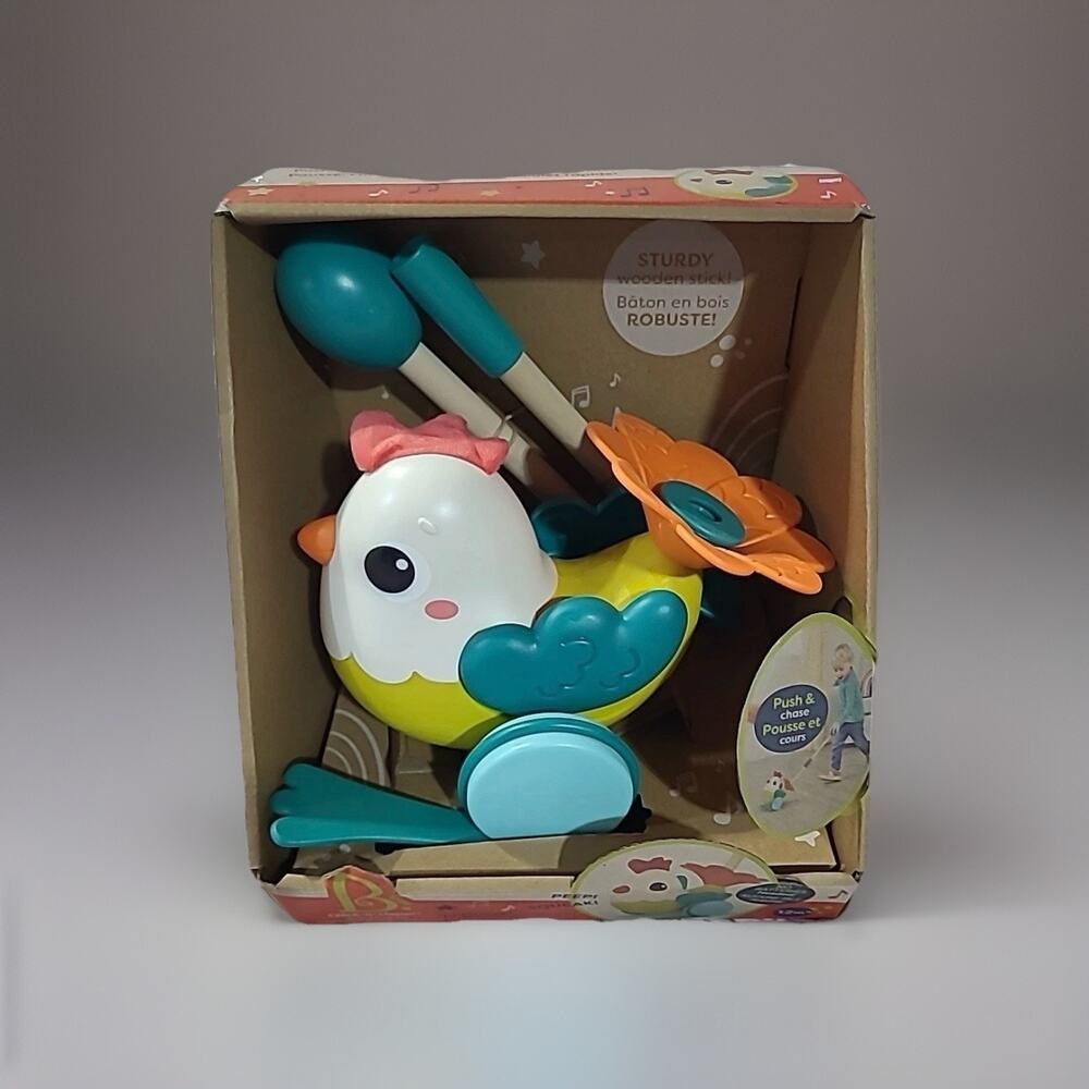 B. toys Walking Chicken Push Animal Toy Chick-n-Chase